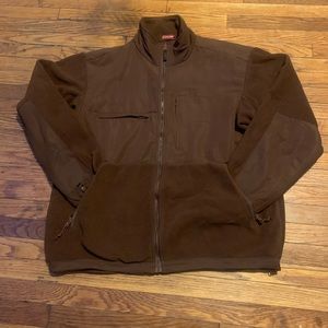 Brown fleece full zip sweater